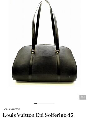 Louis Vuitton Black Epi Leather Tote with Gold-Tone Hardware